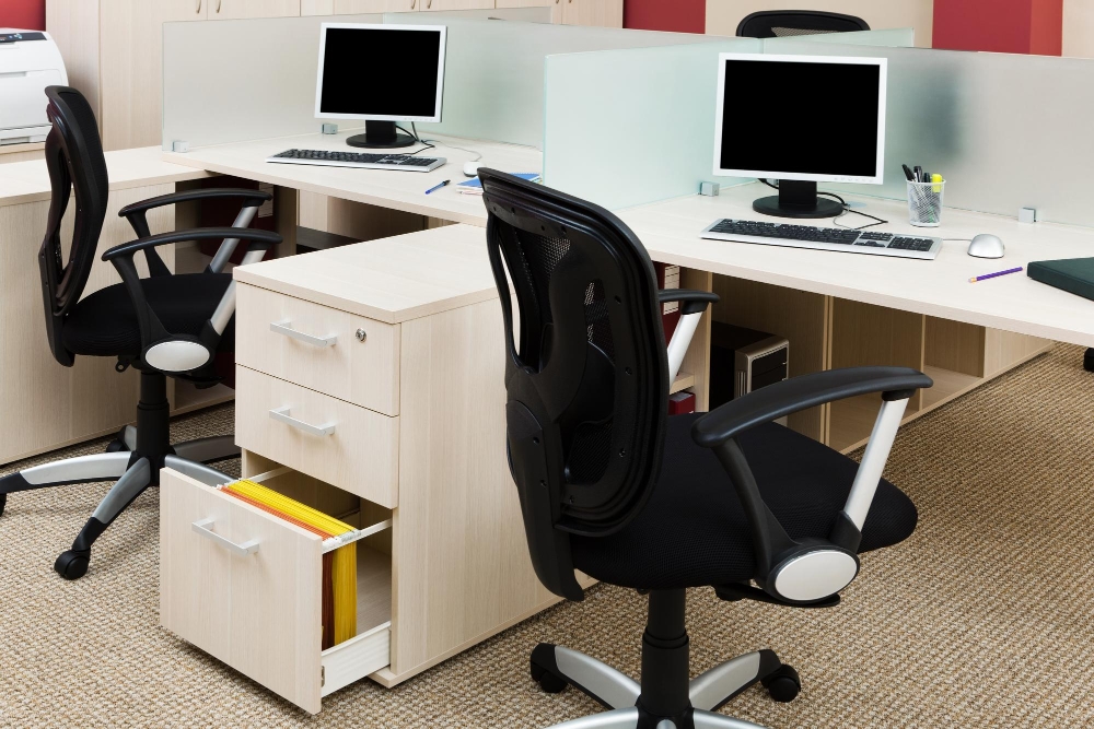 Desks and office chairs